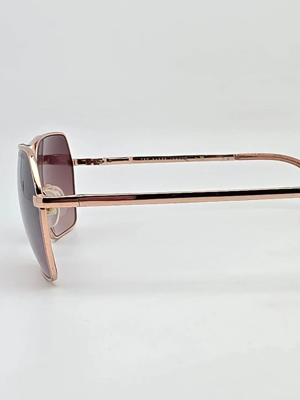 Ted Baker TWS254 Rose Gold Glitter Frame Purple Gradient Lens Aviator Sunglasses